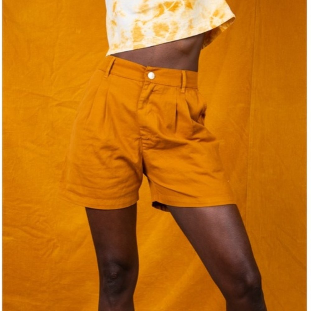 Big Bud Press Trouser Shorts Spicy Mustard
